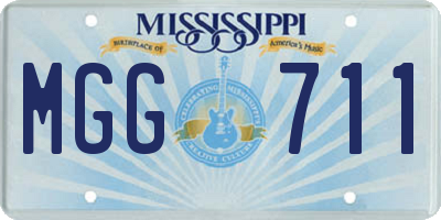 MS license plate MGG711