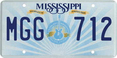 MS license plate MGG712