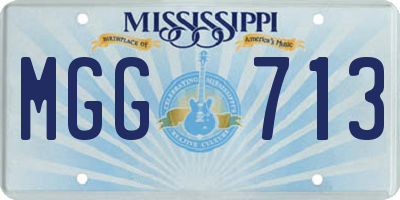 MS license plate MGG713