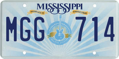 MS license plate MGG714