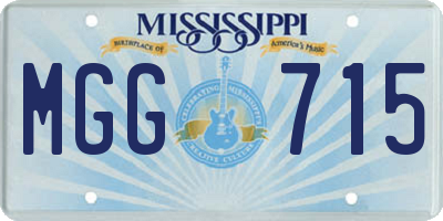 MS license plate MGG715