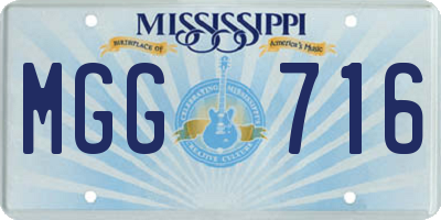 MS license plate MGG716