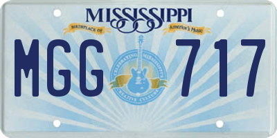 MS license plate MGG717