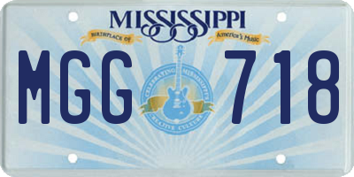 MS license plate MGG718