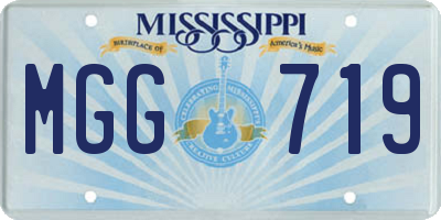 MS license plate MGG719