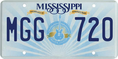 MS license plate MGG720