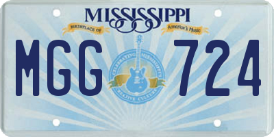 MS license plate MGG724
