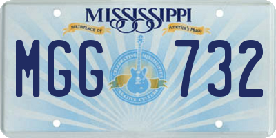 MS license plate MGG732