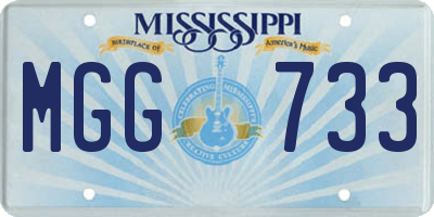 MS license plate MGG733