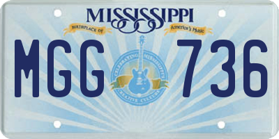MS license plate MGG736