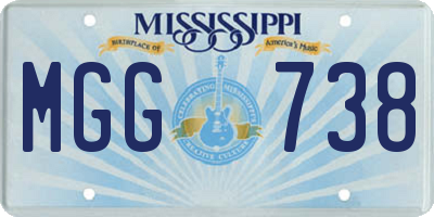 MS license plate MGG738