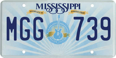 MS license plate MGG739