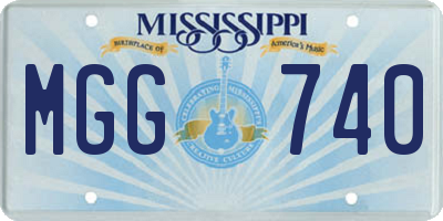 MS license plate MGG740