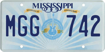 MS license plate MGG742