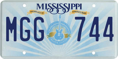 MS license plate MGG744