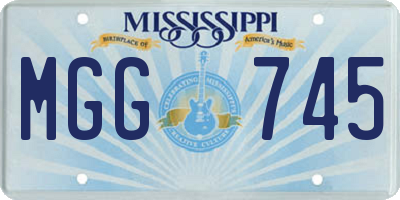 MS license plate MGG745