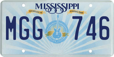 MS license plate MGG746