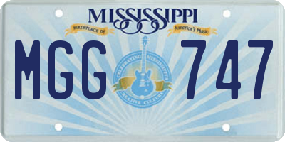 MS license plate MGG747