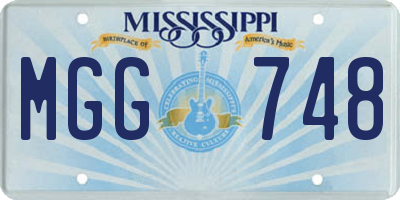 MS license plate MGG748