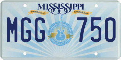 MS license plate MGG750