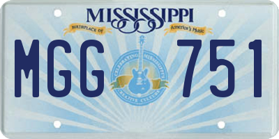 MS license plate MGG751