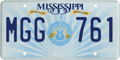 MS license plate MGG761