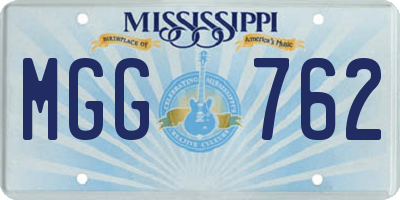 MS license plate MGG762