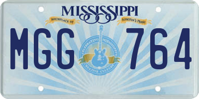 MS license plate MGG764