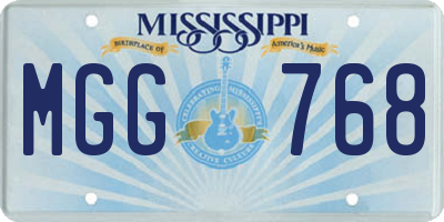 MS license plate MGG768