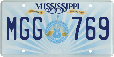 MS license plate MGG769
