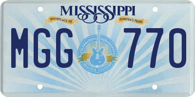 MS license plate MGG770