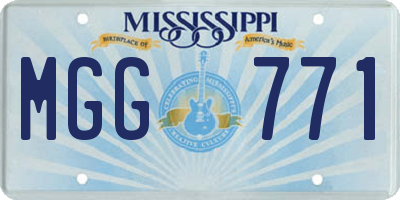 MS license plate MGG771