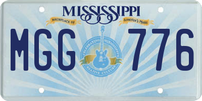 MS license plate MGG776