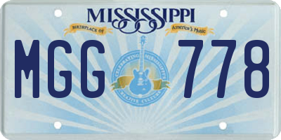 MS license plate MGG778