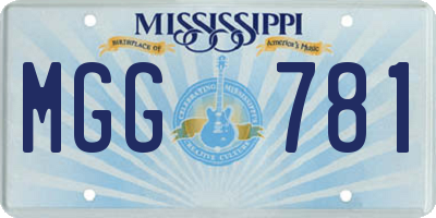 MS license plate MGG781
