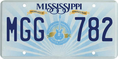 MS license plate MGG782