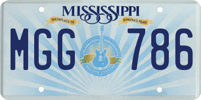 MS license plate MGG786