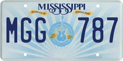 MS license plate MGG787