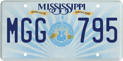 MS license plate MGG795