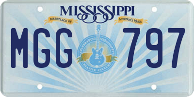 MS license plate MGG797
