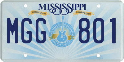 MS license plate MGG801