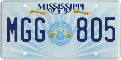 MS license plate MGG805