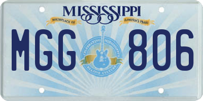MS license plate MGG806