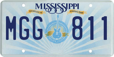 MS license plate MGG811