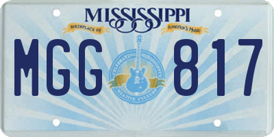 MS license plate MGG817