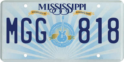 MS license plate MGG818