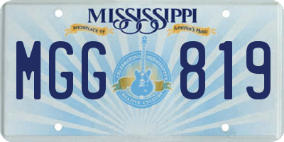 MS license plate MGG819