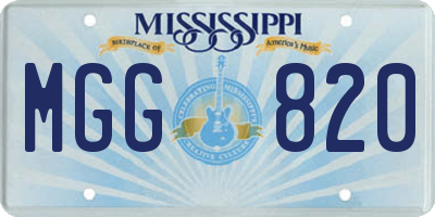 MS license plate MGG820