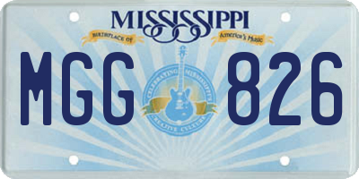 MS license plate MGG826