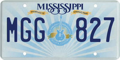 MS license plate MGG827